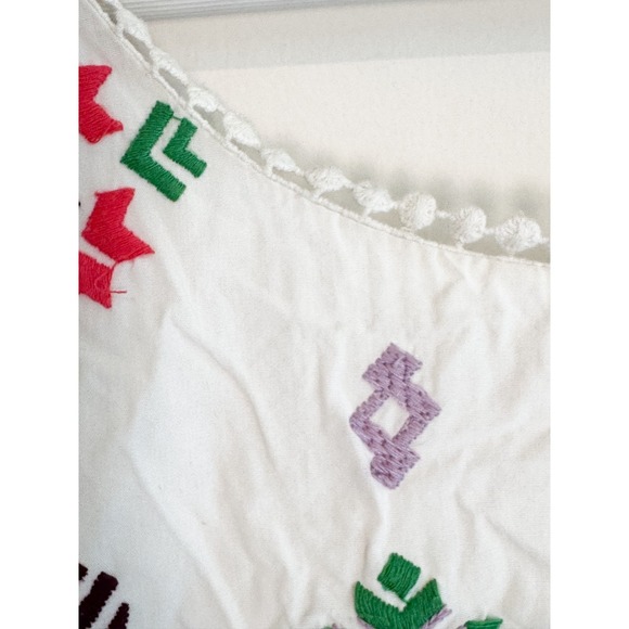 Anthropologie Dolly Embroidered %100 Cotton Midi Dress White Cotton Boho  Sz L - Picture 12 of 16